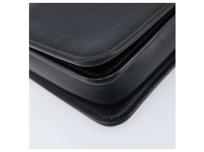 Bolsa de ombro com corrente VALENTINO em couro preto e dourado Auth 204165V - vista 14