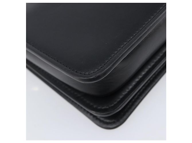 Bolsa de ombro com corrente VALENTINO em couro preto e dourado Auth 204165V - vista 16