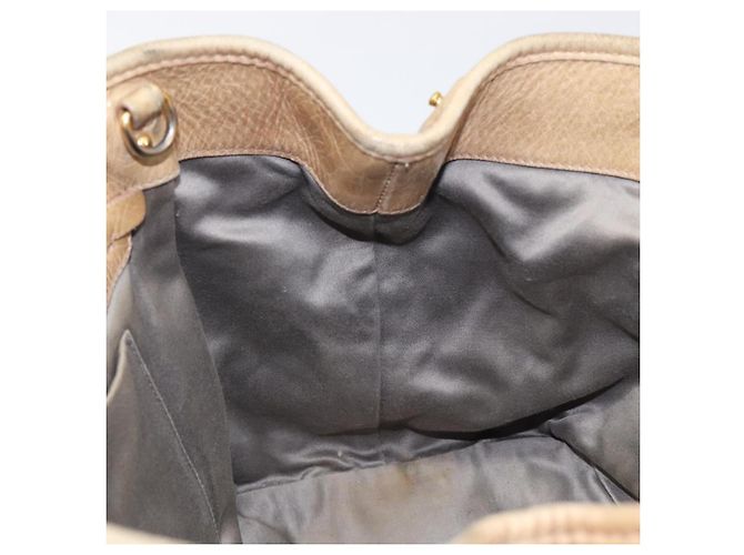 Borsa a mano Miu Miu in pelle beige tono oro Auth 167591A - vista 23