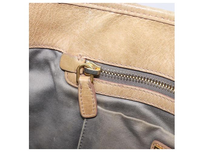 Borsa a mano Miu Miu in pelle beige tono oro Auth 167591A - vista 25