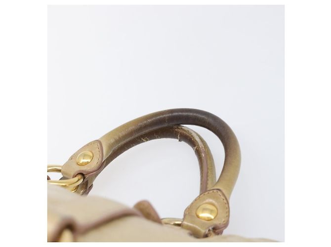Borsa a mano Miu Miu in pelle beige tono oro Auth 167591A - vista 8