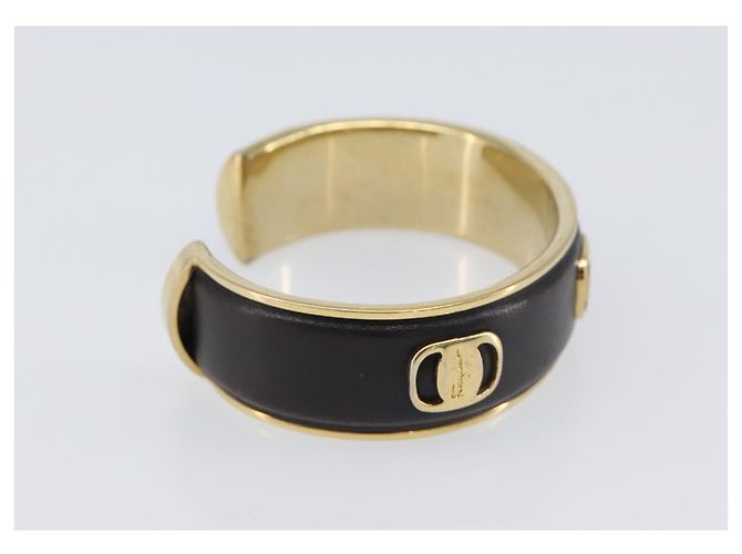 Salvatore Ferragamo Bangle Metal 2 Set Silver Black Auth SW2865 Nero Argento - vista 11