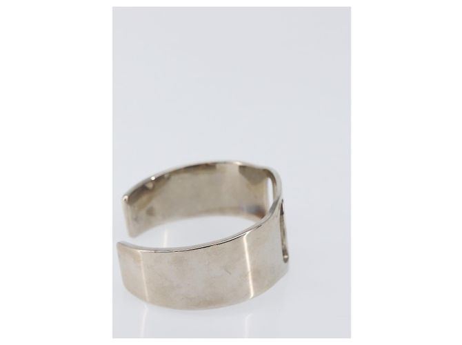 Salvatore Ferragamo Bangle Metal 2 Set Silver Black Auth SW2865 Nero Argento - vista 5