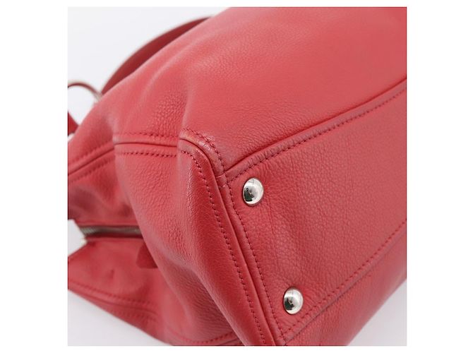 Borsa a mano Miu Miu in pelle 2way rossa argento Auth 167615M Rosso - vista 19