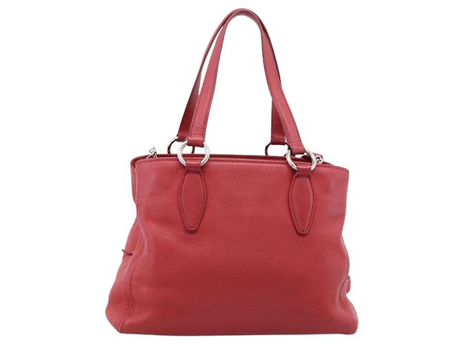 Borsa a mano Miu Miu in pelle 2way rossa argento Auth 167615M Rosso - vista 2