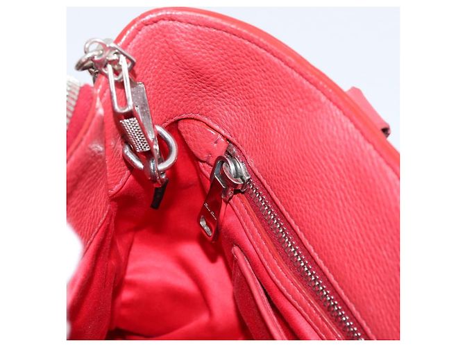 Borsa a mano Miu Miu in pelle 2way rossa argento Auth 167615M Rosso - vista 24