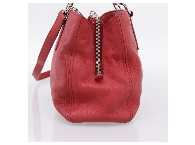 Borsa a mano Miu Miu in pelle 2way rossa argento Auth 167615M Rosso - vista 4