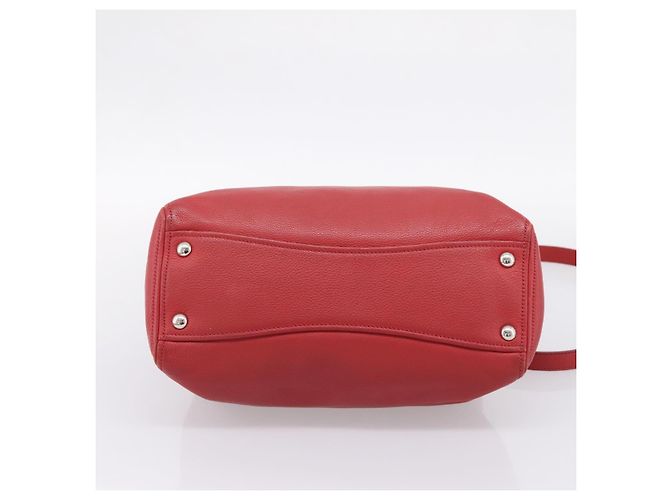 Borsa a mano Miu Miu in pelle 2way rossa argento Auth 167615M Rosso - vista 5