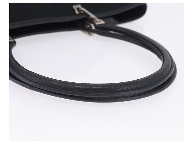 Borsa Tote Salvatore Ferragamo Gancini Canvas Black Silver Auth 204386 Nero Argento - vista 8