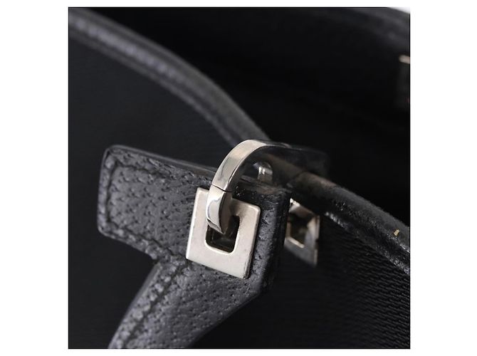 Borsa Tote Salvatore Ferragamo Gancini Canvas Black Silver Auth 204386 Nero Argento - vista 9