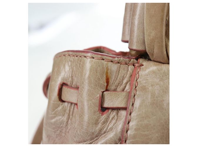Borsa a mano Miu Miu in pelle 2way Beige Tono Oro Auth 167601V - vista 9