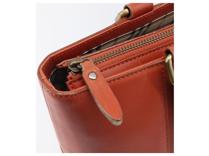 Borsa BURBERRY in pelle Orange Gold Auth 203611 D'oro Arancione - vista 11