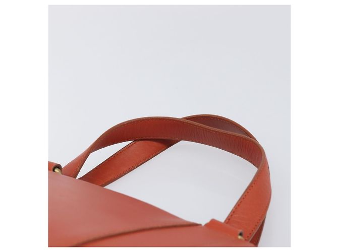 Borsa BURBERRY in pelle Orange Gold Auth 203611 D'oro Arancione - vista 14
