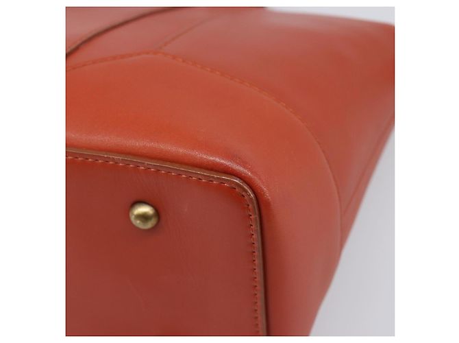 Borsa BURBERRY in pelle Orange Gold Auth 203611 D'oro Arancione - vista 15