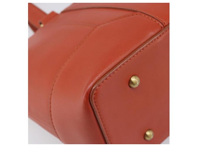 Borsa BURBERRY in pelle Orange Gold Auth 203611 D'oro Arancione - vista 16