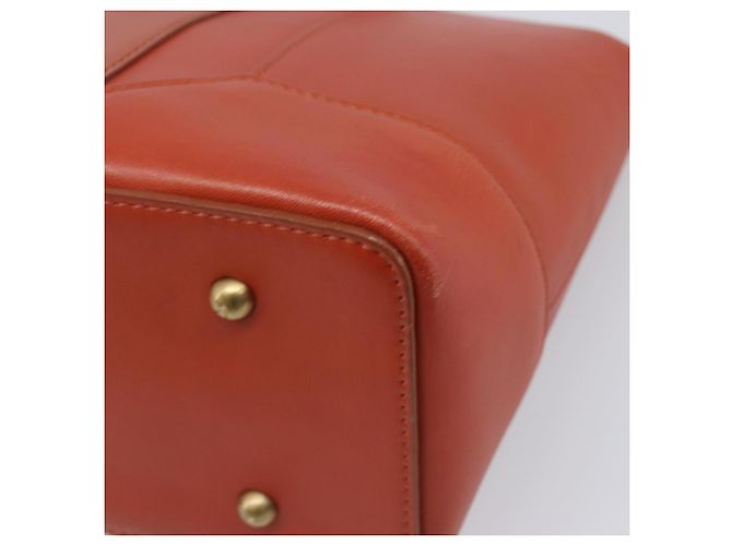 Borsa BURBERRY in pelle Orange Gold Auth 203611 D'oro Arancione - vista 17