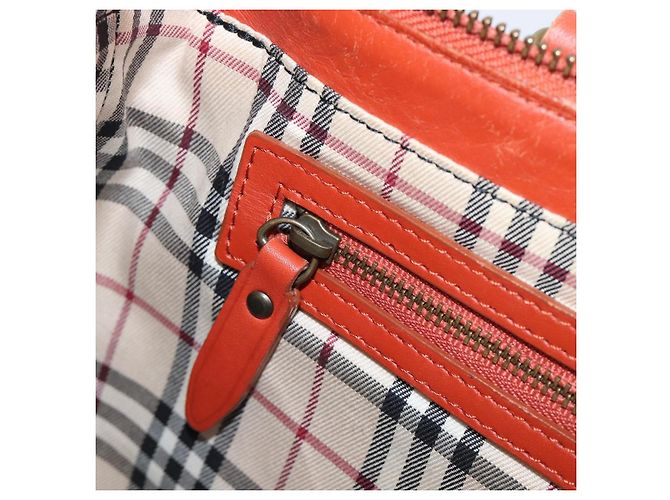 Borsa BURBERRY in pelle Orange Gold Auth 203611 D'oro Arancione - vista 22