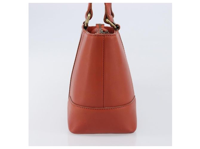 Borsa BURBERRY in pelle Orange Gold Auth 203611 D'oro Arancione - vista 3