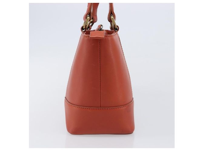 Borsa BURBERRY in pelle Orange Gold Auth 203611 D'oro Arancione - vista 4