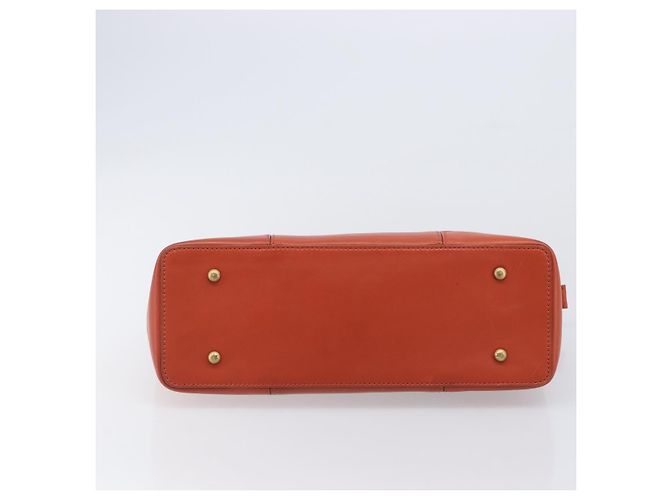 Borsa BURBERRY in pelle Orange Gold Auth 203611 D'oro Arancione - vista 5