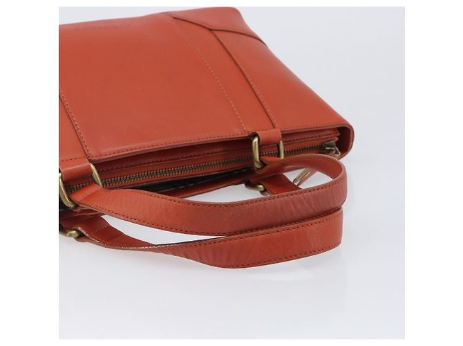 Borsa BURBERRY in pelle Orange Gold Auth 203611 D'oro Arancione - vista 7