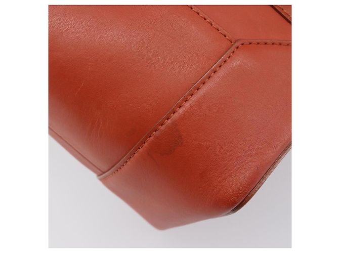 Borsa BURBERRY in pelle Orange Gold Auth 203611 D'oro Arancione - vista 9