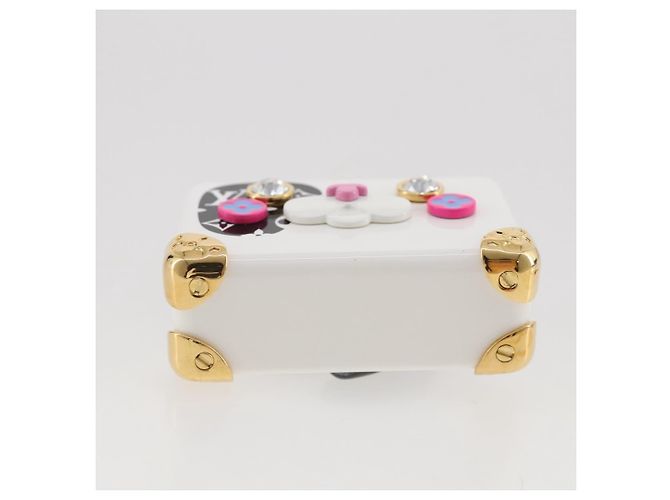 LOUIS VUITTON Bijoux Sackcat Trunk Key Holder metal White M00825 LV Auth 204789M Bianco - vista 10