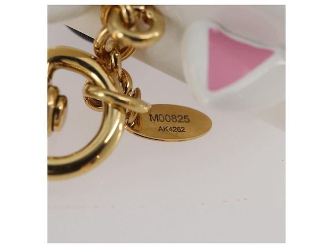 LOUIS VUITTON Bijoux Sackcat Trunk Key Holder metal White M00825 LV Auth 204789M Bianco - vista 12