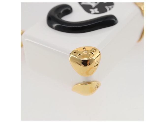 LOUIS VUITTON Bijoux Sackcat Trunk Key Holder metal White M00825 LV Auth 204789M Bianco - vista 15