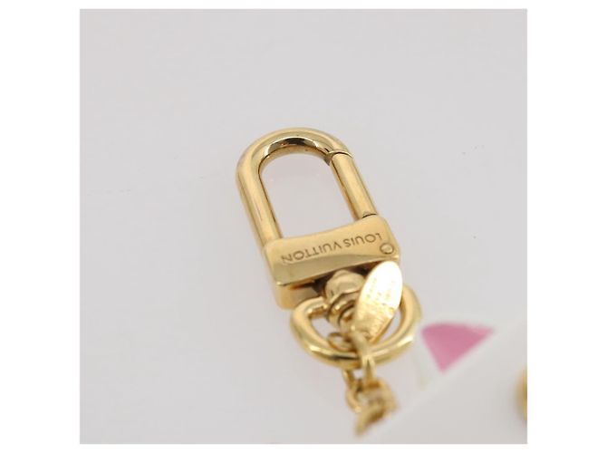 LOUIS VUITTON Bijoux Sackcat Trunk Key Holder metal White M00825 LV Auth 204789M Bianco - vista 9