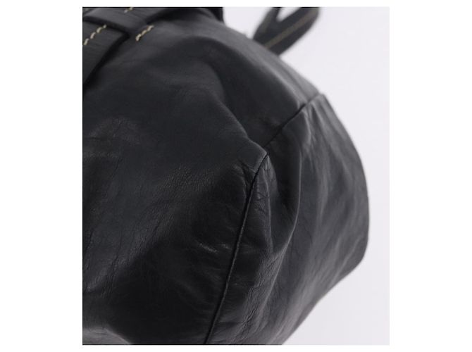 Borsa a Mano Miu Miu Vitellolux Black Silver Auth 204305A Nero Argento - vista 16