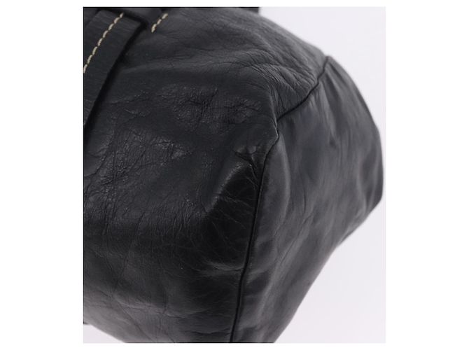 Borsa a Mano Miu Miu Vitellolux Black Silver Auth 204305A Nero Argento - vista 18