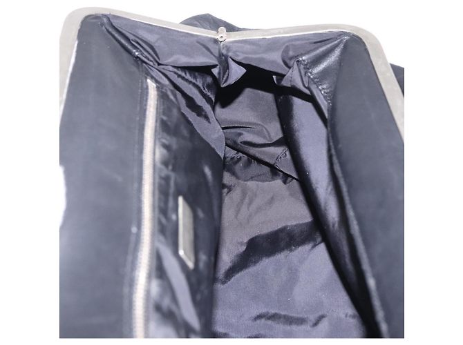 Borsa a Mano Miu Miu Vitellolux Black Silver Auth 204305A Nero Argento - vista 22