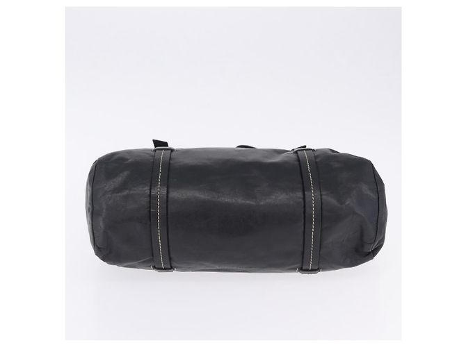 Borsa a Mano Miu Miu Vitellolux Black Silver Auth 204305A Nero Argento - vista 5