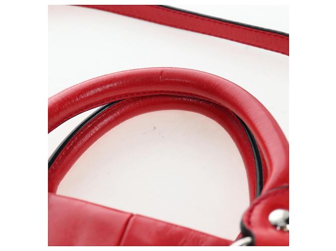 Miu Miu Handtasche aus Leder 2way rot silber authentisch 167604SM - Ansicht 15