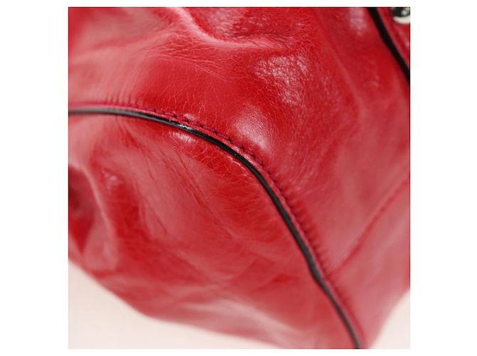 Miu Miu Handtasche aus Leder 2way rot silber authentisch 167604SM - Ansicht 18