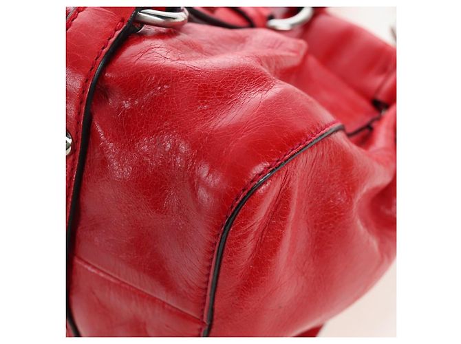 Miu Miu Handtasche aus Leder 2way rot silber authentisch 167604SM - Ansicht 19