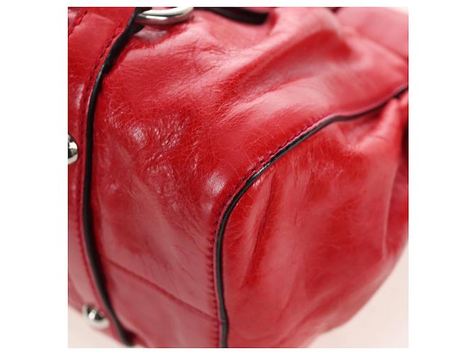 Miu Miu Handtasche aus Leder 2way rot silber authentisch 167604SM - Ansicht 21