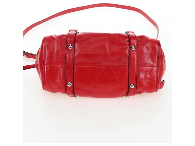 Miu Miu Handtasche aus Leder 2way rot silber authentisch 167604SM - Ansicht 5