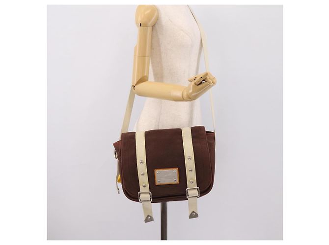 Borsa a tracolla LOUIS VUITTON Antigua Buzzus PM Canvas Brown M40080 LV Auth ka6270 Marrone - vista 23