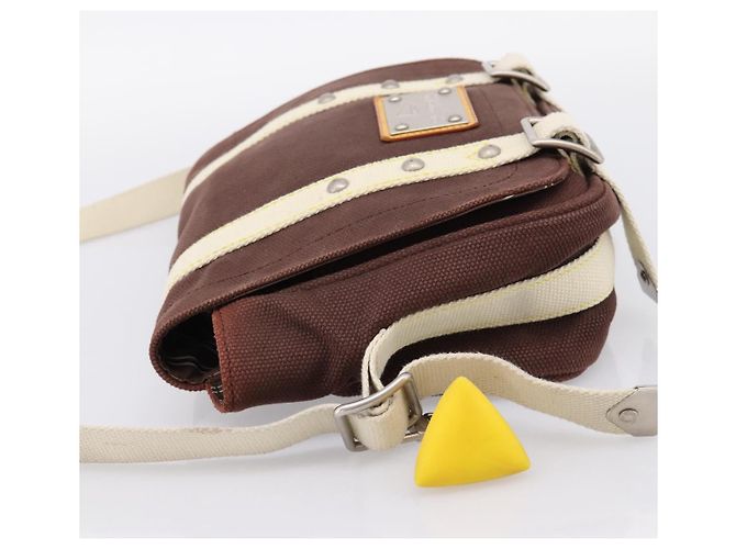 Borsa a tracolla LOUIS VUITTON Antigua Buzzus PM Canvas Brown M40080 LV Auth ka6270 Marrone - vista 3