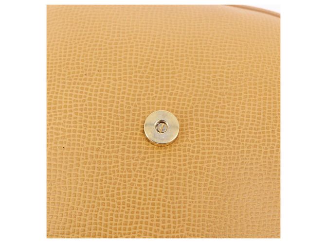 Borsa a tracolla Christian Dior in pelle beige e oro Auth 205085 D'oro - vista 23