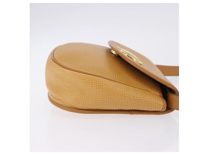 Borsa a tracolla Christian Dior in pelle beige e oro Auth 205085 D'oro - vista 3