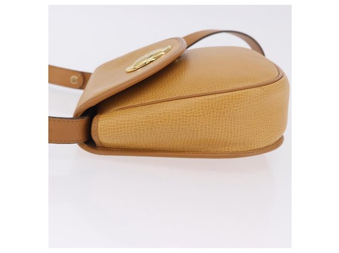 Borsa a tracolla Christian Dior in pelle beige e oro Auth 205085 D'oro - vista 4