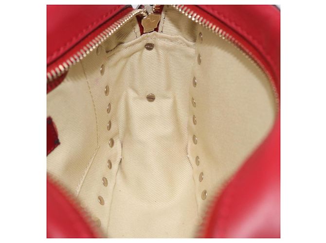 Borsa a tracolla VALENTINO Rock Studs in pelle rossa e oro Auth 205816 Rosso - vista 24