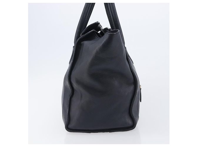 Céline Borsa a mano CELINE Luggage Mini Shopper in pelle Navy Gold Auth am12658A D'oro Blu navy - vista 4