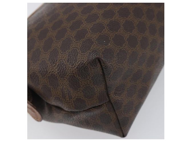 Céline Borsa a pochette CELINE Macadam PVC Pelle Marrone Tono Oro Auth 200374 - vista 16