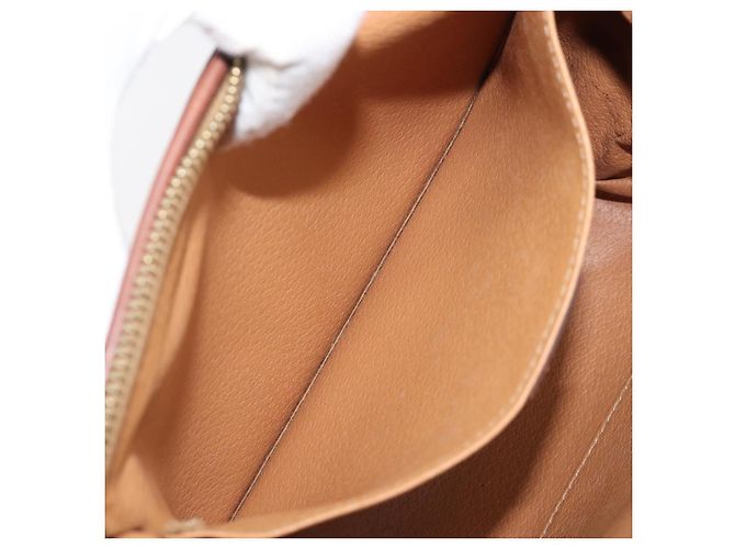 Céline Borsa a pochette CELINE Macadam PVC Pelle Marrone Tono Oro Auth 200374 - vista 21