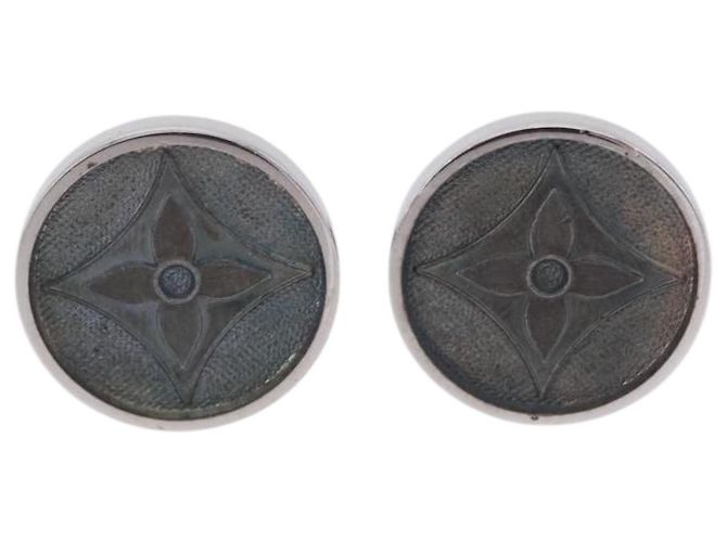 LOUIS VUITTON Gemelli Fleur Cuffs Ag925 Silver M65055 LV Auth bs36897 Argento - vista 20