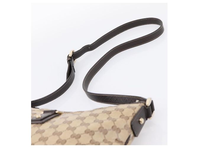 Borsa a tracolla GUCCI GG Crystal Abbey Coated Canvas Outlet 268642 Auth 204734V Marrone D'oro - vista 14